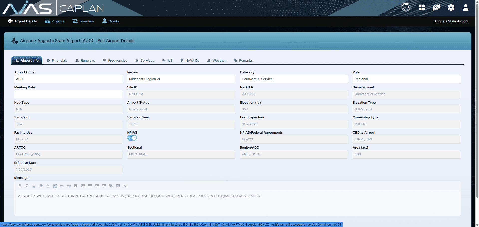Aligned with FAA ADIP Data