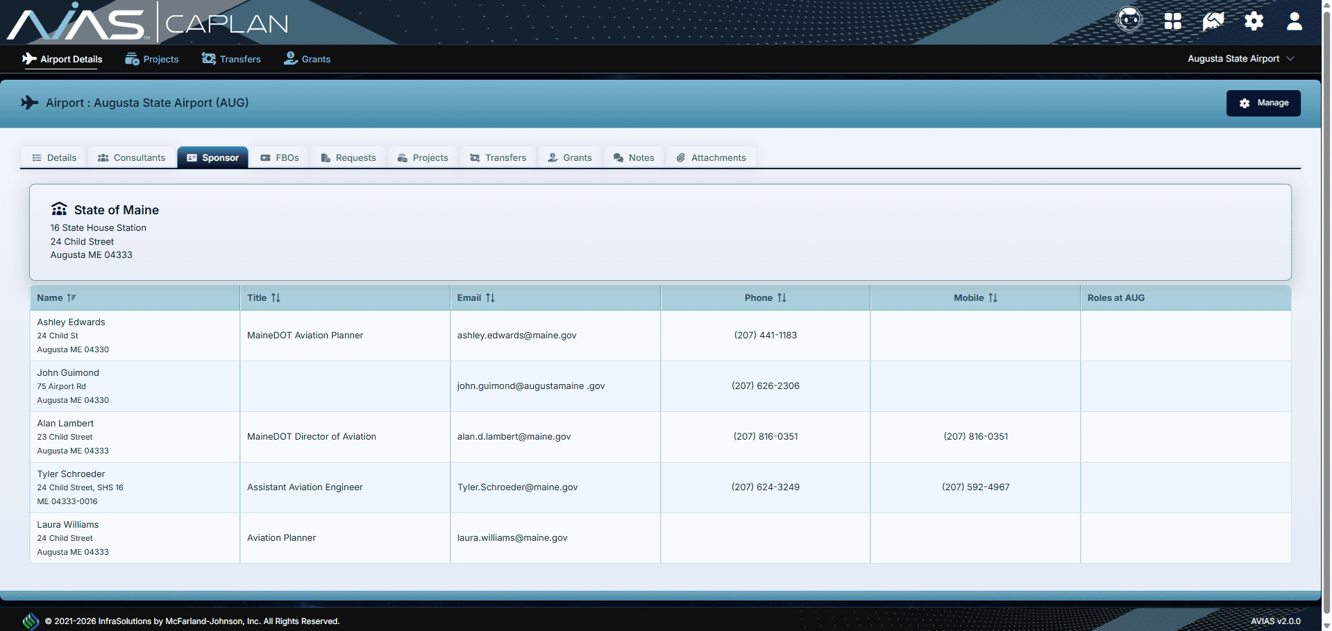 Easily Manage Sponsor and Consultant Contacts