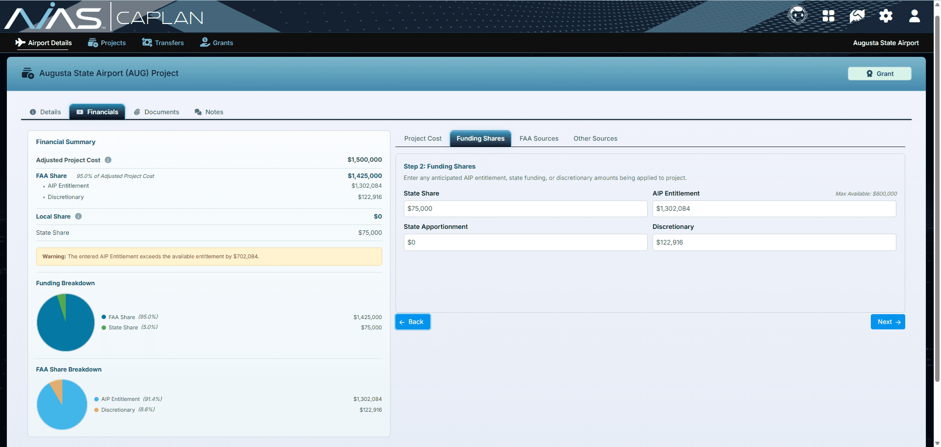 View Project Financials and Funding Breakdowns