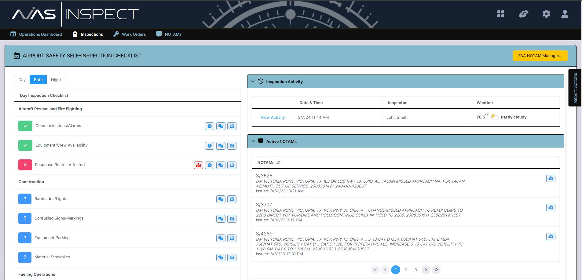 Complete Part 139 Inspections Online
